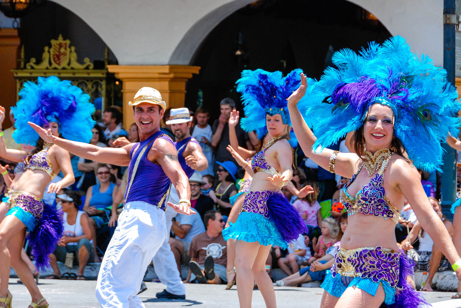 Brazilian dancers in the Santa Barbara Summer Solstice Parade